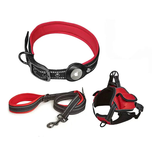 Pet+ presents Airtag Harness Vest Leash Collar Set | Pet Accessories | Pet Training | Pet Tracking
