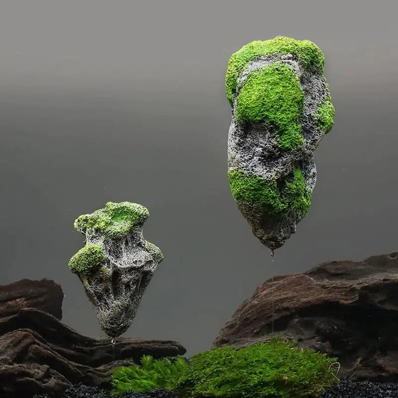 Pet+ presents Floating Moss Rocks | Aquarium Decorations | Aquarium Accessories | Aquarium Decor