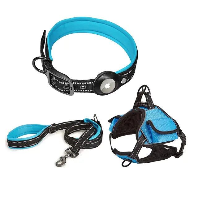 Pet+ presents Airtag Harness Vest Leash Collar Set | Pet Accessories | Pet Training | Pet Tracking