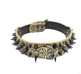 Pet+ presents Spiked Studded Leather Collars | Collars for Dogs and Cats | Pet Fashion