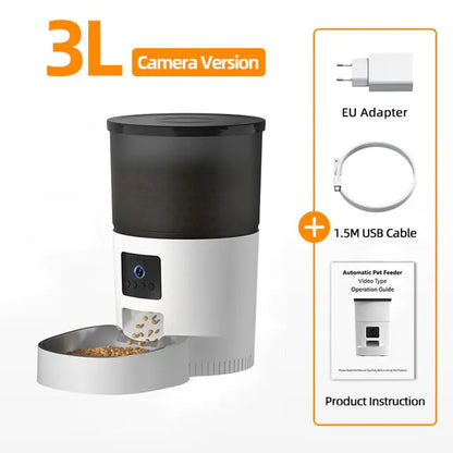 Pet+ presents 3L Auto-Feeder with Camera | Automatic Pet Feeder With Camera | For all Pets