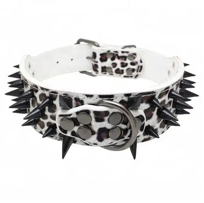 Pet+ presents Spiked Studded Leather Collars | Collars for Dogs and Cats | Pet Fashion