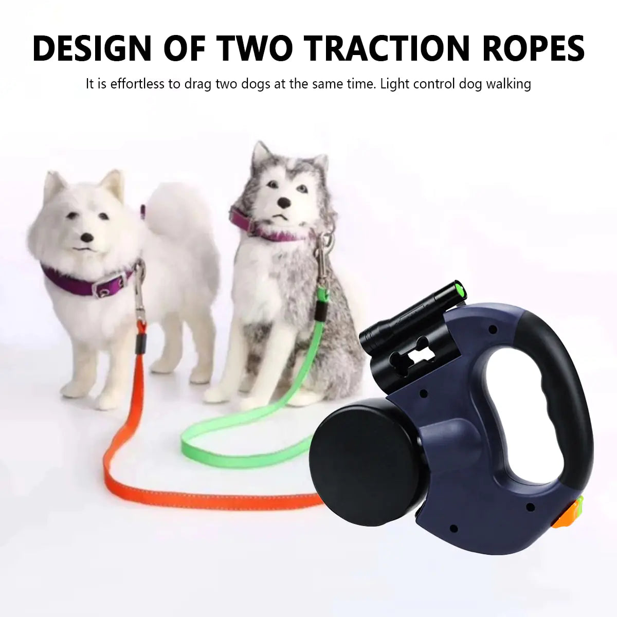 Pet+ presents Dual Retractable Smart Leash | Pet Accessories | Pet Supplies | Pet Leash