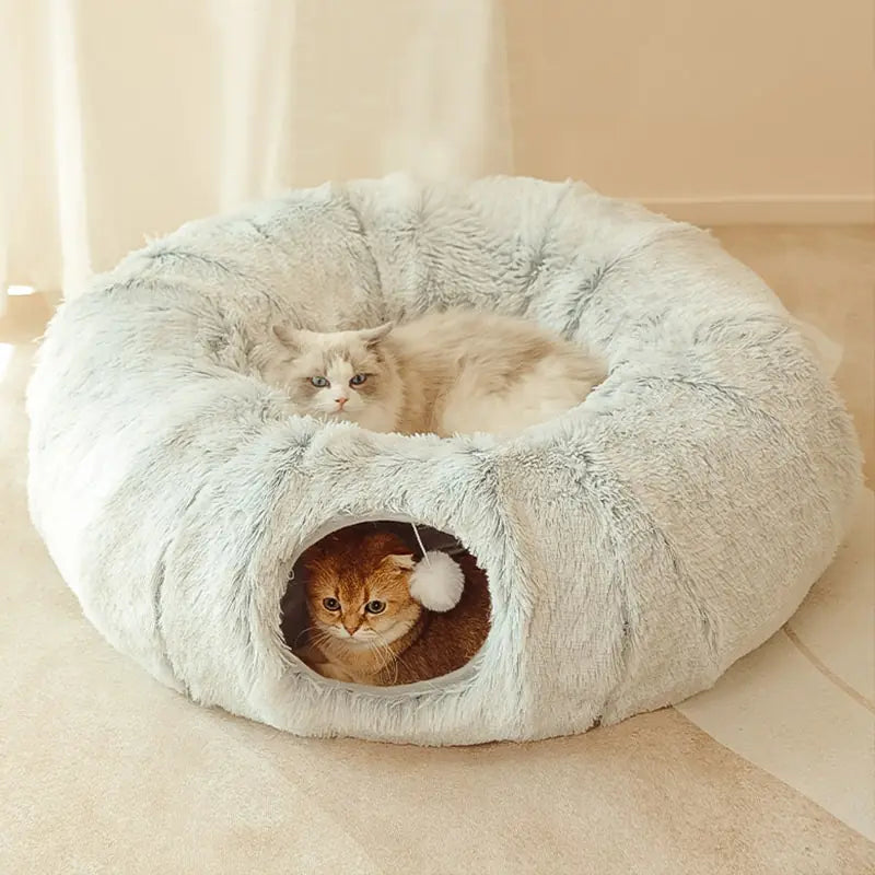 Pet+ presents 2 In 1 Cat Tunnel | Cat Bed | Multi Purpose | For Cats and Small Dogs and Pups