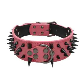 Pet+ presents Spiked Studded Leather Collars | Collars for Dogs and Cats | Pet Fashion