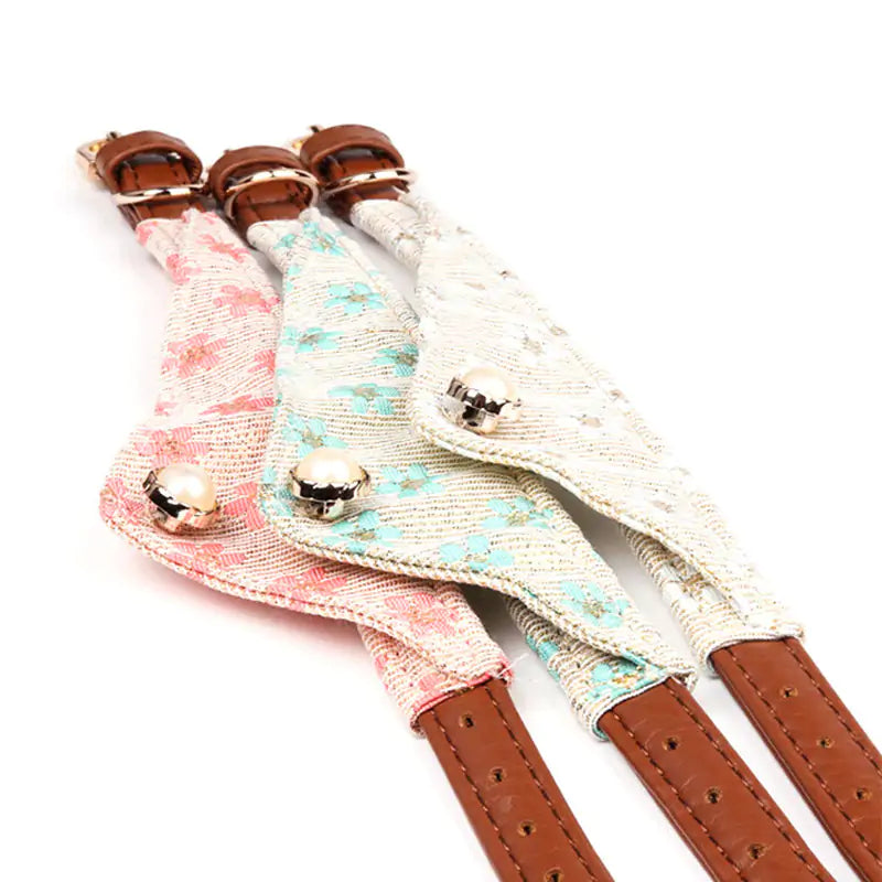 Pet+ presents Bowknot Leather Collars | Pet Collars | Pet Accessories