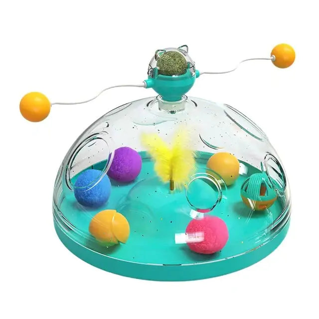 Pet+ presents Meows Windmill | Multifunctional Turntable for Cat | Interactive Toy