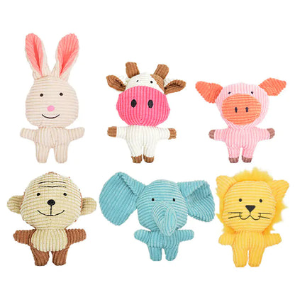 Pet+ presents Squeaky Animals | Interactive Pet Toys | Lion | Cow | Koala | Monkey | Pig | Rabbit | Elephant