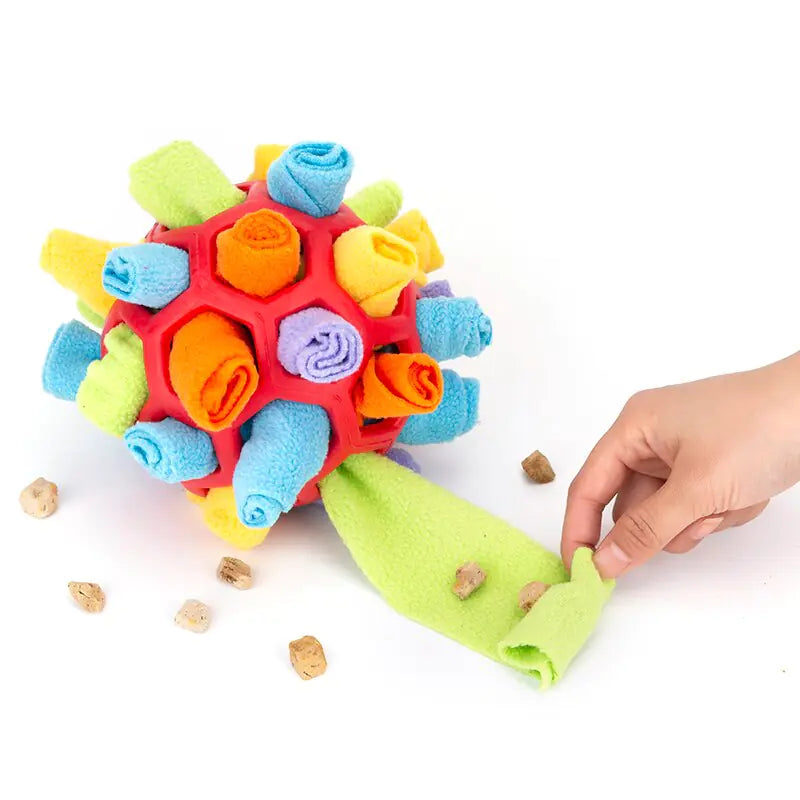 Pet+ presents Dog Puzzle Toy | Slow Feeder | Training Toy | Portable Snuffle Ball | Encourage Natural Foraging Skills