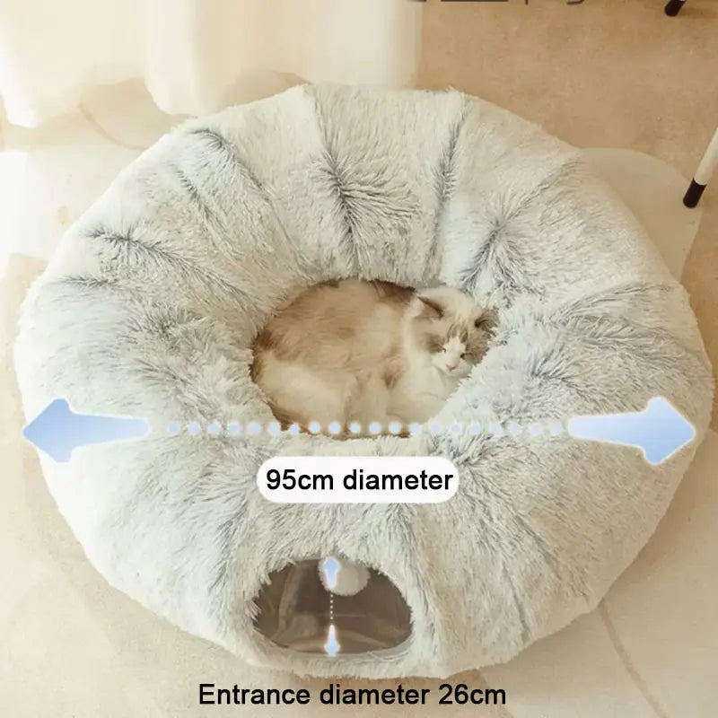 Pet+ presents 2 In 1 Cat Tunnel | Cat Bed | Multi Purpose | For Cats and Small Dogs and Pups