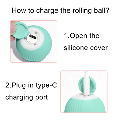 Pet+ presents Smart Rolling Ball 2.0 | Cat and Dog Toys | Auto Rolling Ball | Self Moving Ball | Pet Accessories