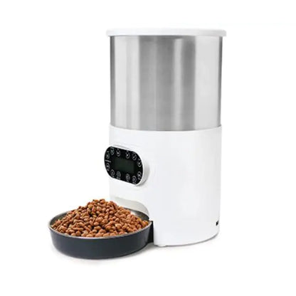 Pet+ presents Smart Wi-Fi Pet Feeder | Single Feeder | Double Feeder | Button and App (Android and IOS) Operated | For Dogs and Cats