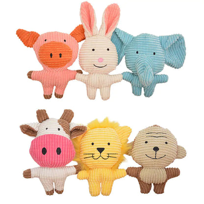 Pet+ presents Squeaky Animals | Interactive Pet Toys | Lion | Cow | Koala | Monkey | Pig | Rabbit | Elephant