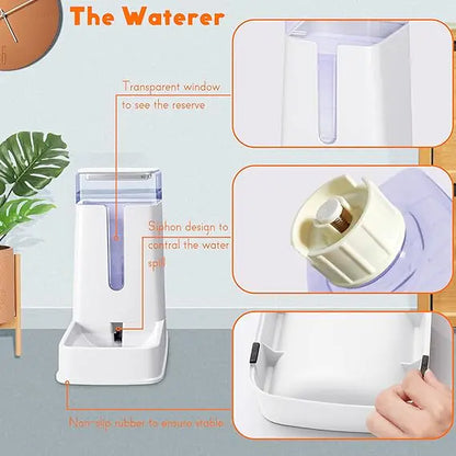 Pet+ presents Gravity Feeder and Water Dispenser | Automatic Feeder | For Cats & Small Dogs/Puppies