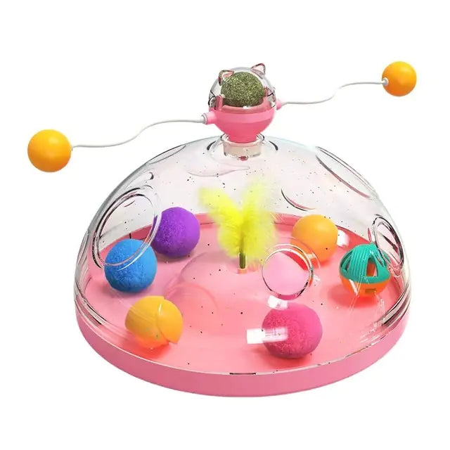 Pet+ presents Meows Windmill | Multifunctional Turntable for Cat | Interactive Toy