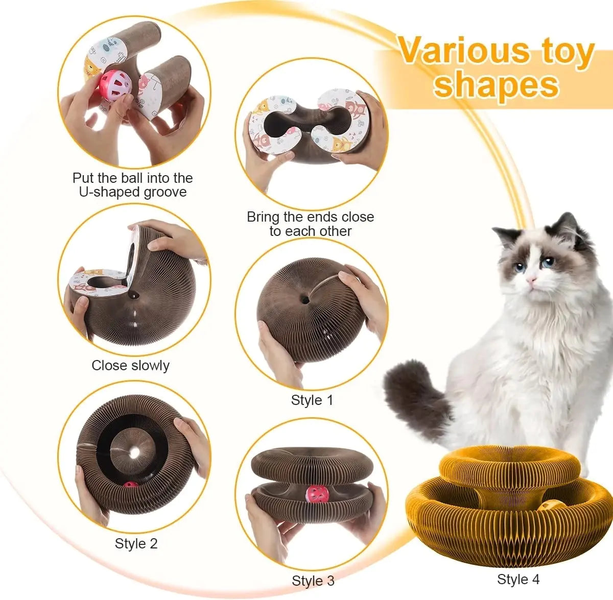 Pet+ presents Cat Scratch Multi Toy | Cat Toys