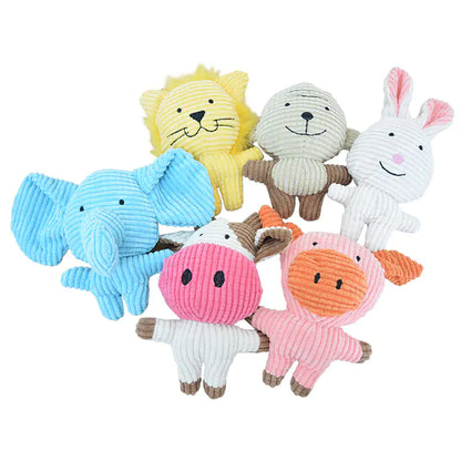Pet+ presents Squeaky Animals | Interactive Pet Toys | Lion | Cow | Koala | Monkey | Pig | Rabbit | Elephant