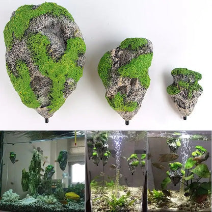 Pet+ presents Floating Moss Rocks | Aquarium Decorations | Aquarium Accessories | Aquarium Decor