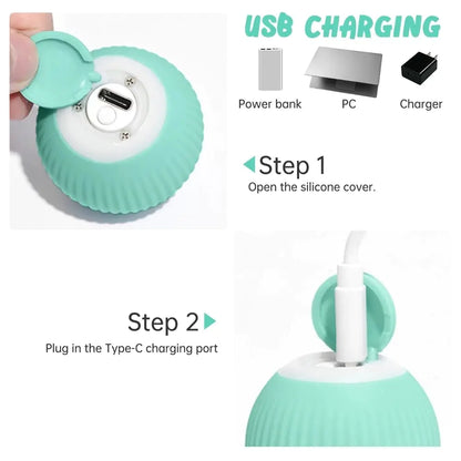 Pet+ presents Smart Rolling Ball | Cat and Dog Toys | Auto Rolling Ball | Self Moving Ball | Pet Accessories