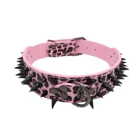 Pet+ presents Spiked Studded Leather Collars | Collars for Dogs and Cats | Pet Fashion