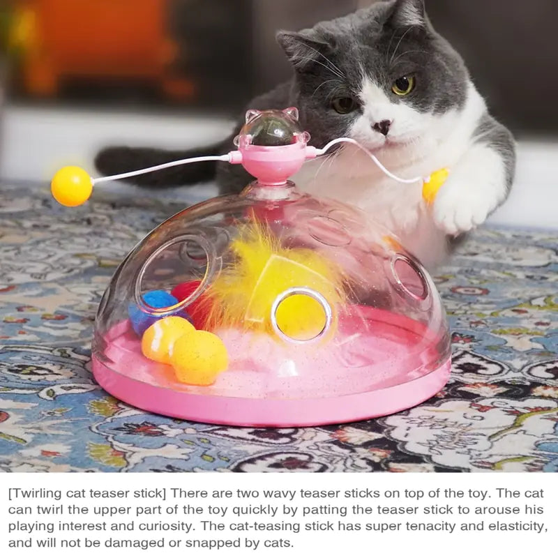Pet+ presents Meows Windmill | Multifunctional Turntable for Cat | Interactive Toy
