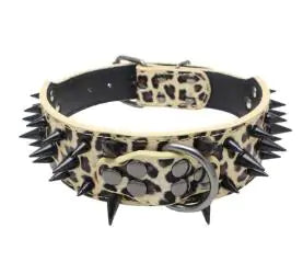Pet+ presents Spiked Studded Leather Collars | Collars for Dogs and Cats | Pet Fashion