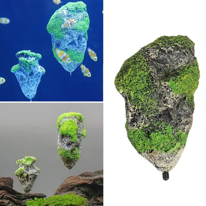 Pet+ presents Floating Moss Rocks | Aquarium Decorations | Aquarium Accessories | Aquarium Decor