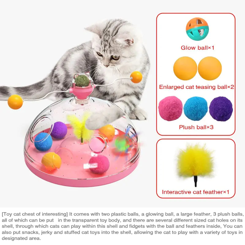Pet+ presents Meows Windmill | Multifunctional Turntable for Cat | Interactive Toy