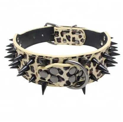 Pet+ presents Spiked Studded Leather Collars | Collars for Dogs and Cats | Pet Fashion