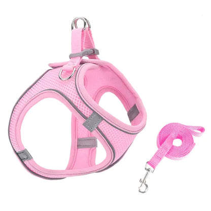 Pet+ presents Escape Proof Small Pet Harness Leash Set | Pet Leash | Small Dog Leash | Cat Leash | Pet Accessories